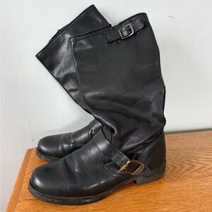 Frye Veronica Slouch Black Leather Boots